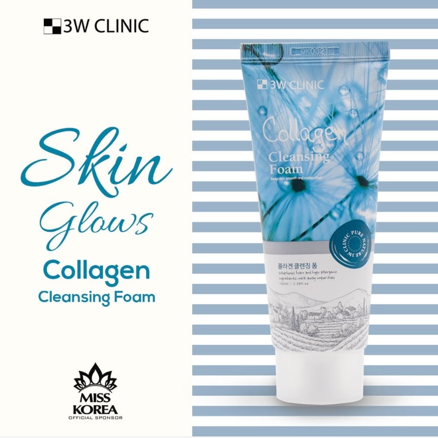 3W CLINIC: Collagen Cleansing Face Foam 100ml