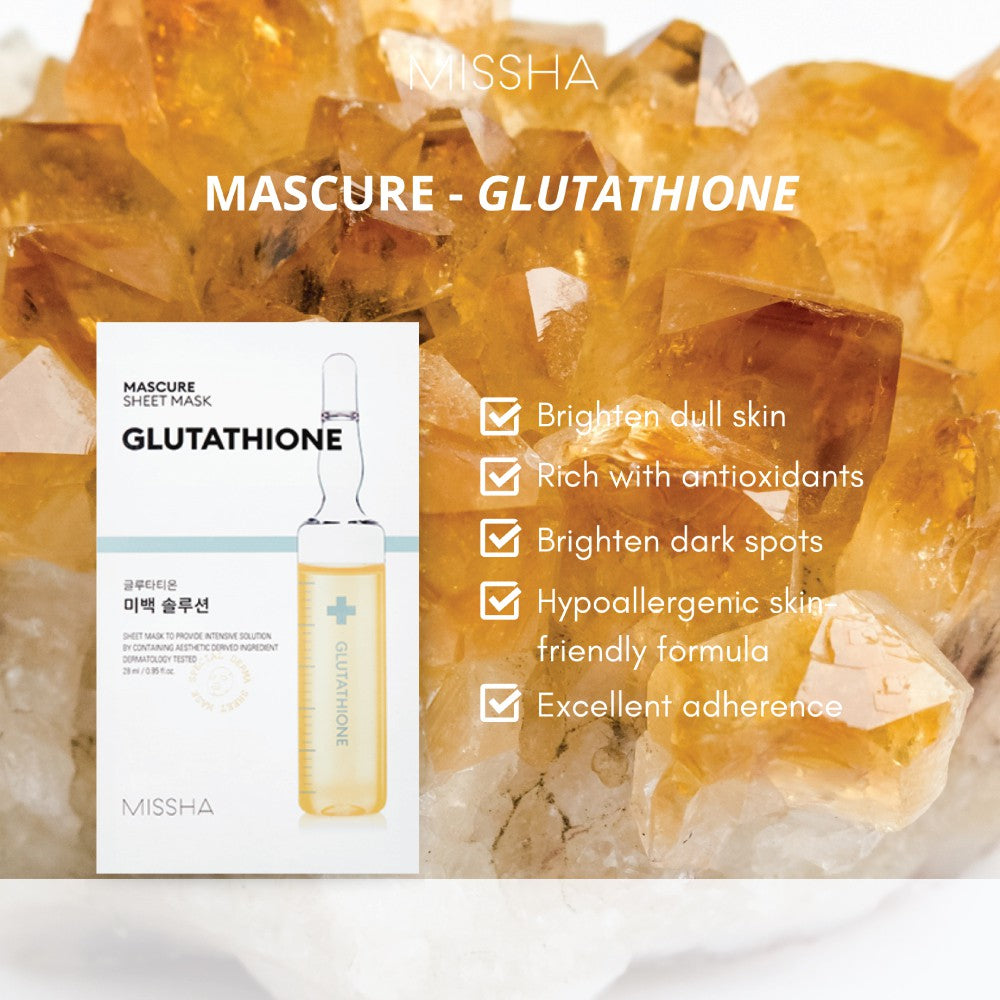 MISSHA: Mascure Whitening Solution Sheet Mask Glutathione 28ml