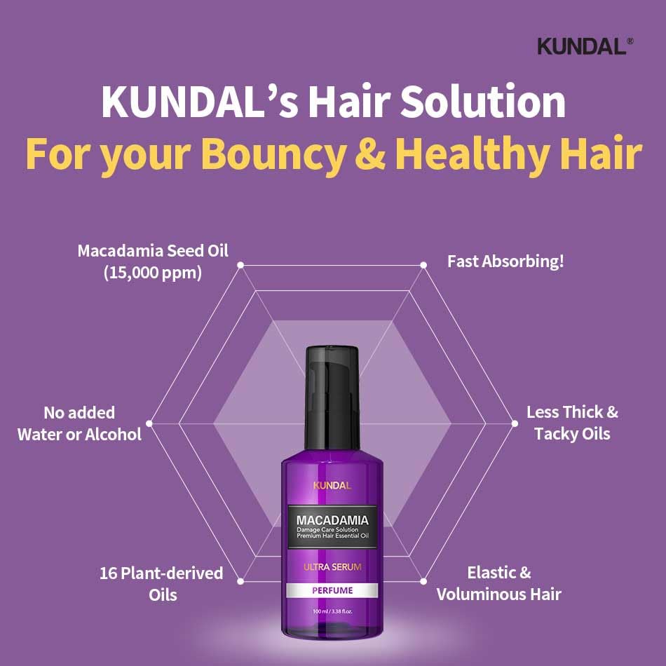 KUNDAL: MACADAMIA ULTRA HAIR SERUM (ENGLISH ROSE) 100ML