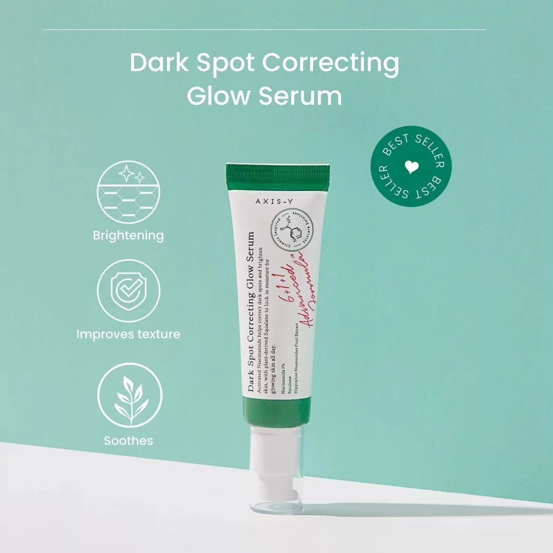 AXIS-Y: DARK SPOT CORRECTING GLOW SERUM CORRECTS & BRIGHTENS 50ML