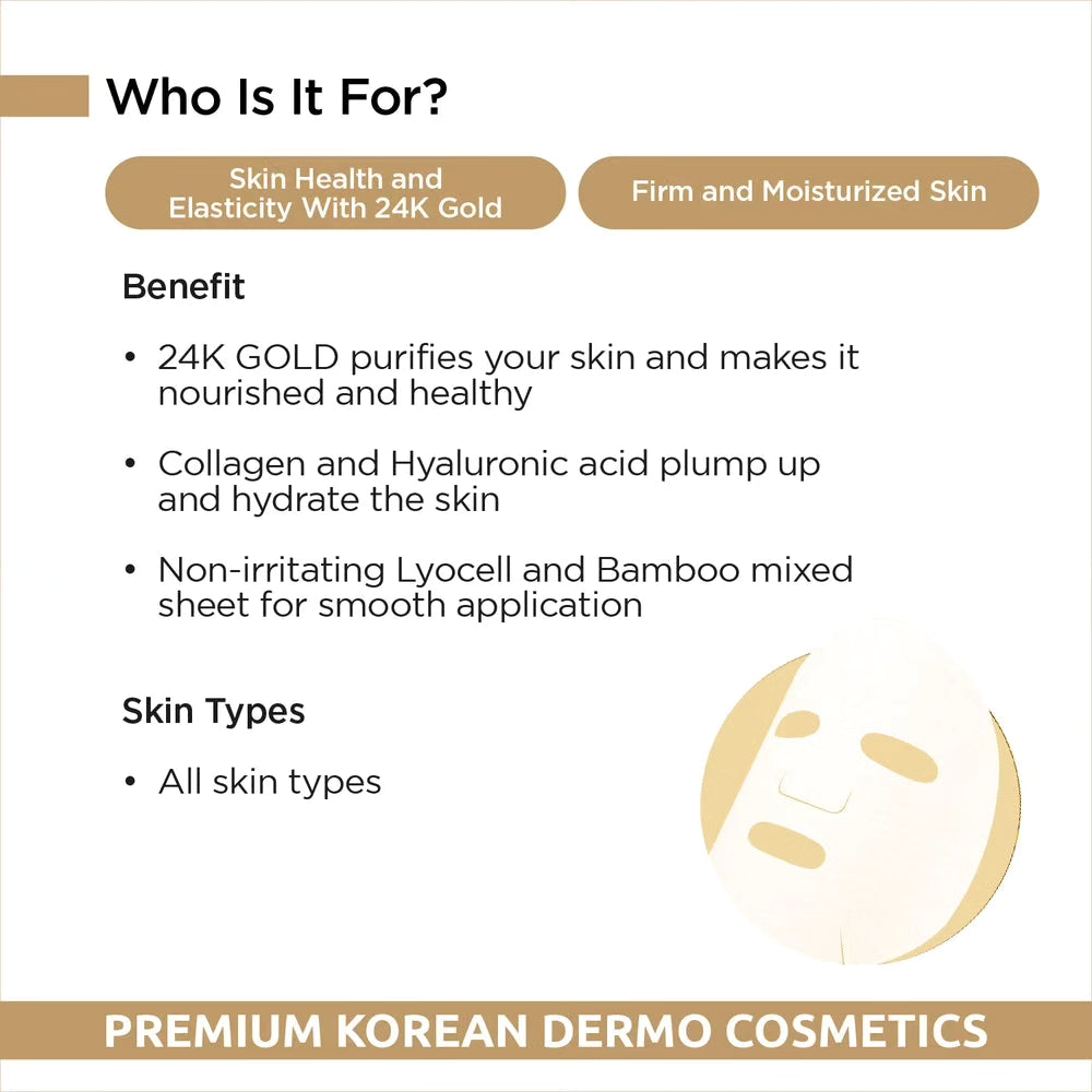 BANOBAGI SUPER COLLAGEN MASK - 24K GOLD - Korean Premium Brand