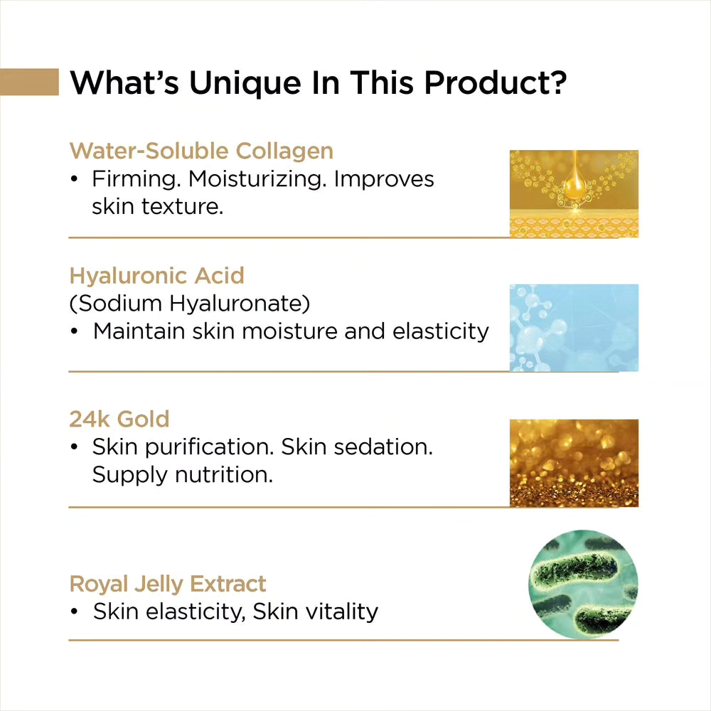 BANOBAGI SUPER COLLAGEN MASK - 24K GOLD - Korean Premium Brand