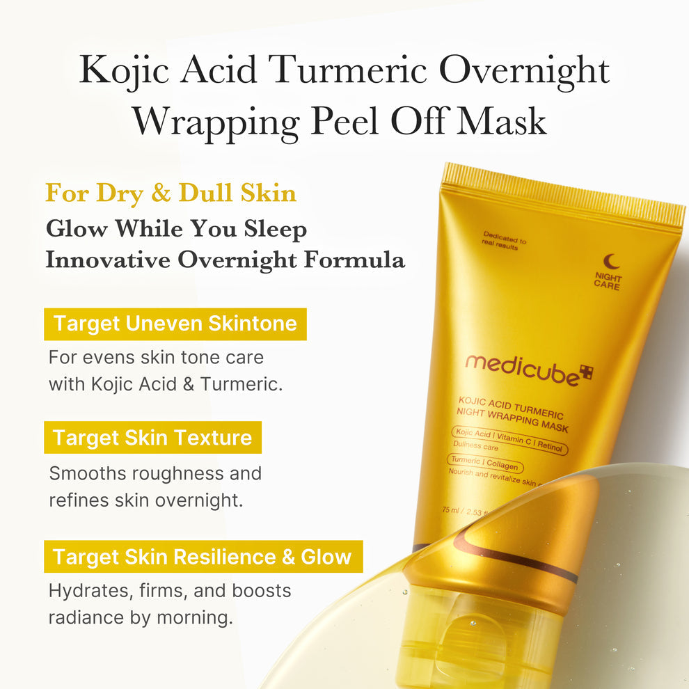 MEDICUBE: Kojic Acid Turmeric Night Wrapping Mask (75ml)