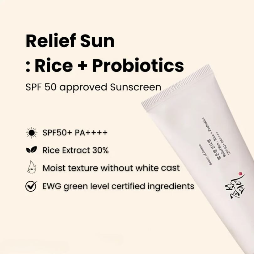 Beauty of Joseon: Relief Rice and Probiotics Sun Cream 50ML