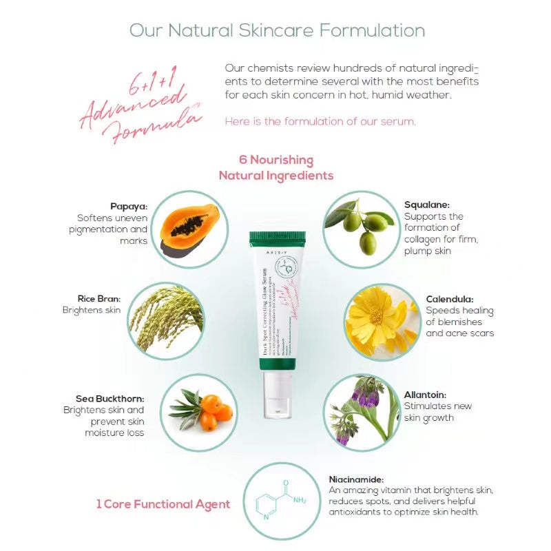 AXIS-Y: DARK SPOT CORRECTING GLOW SERUM CORRECTS & BRIGHTENS 50ML